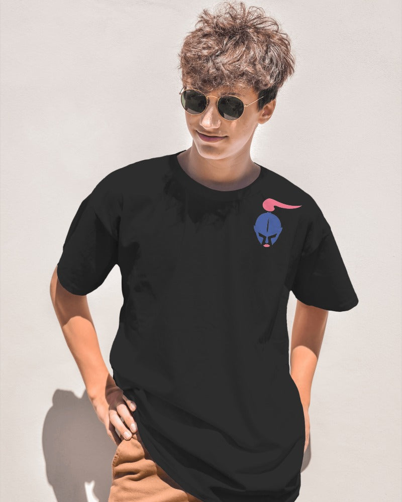 Fierce & Defiant: Black T-Shirt With Blue Helmet