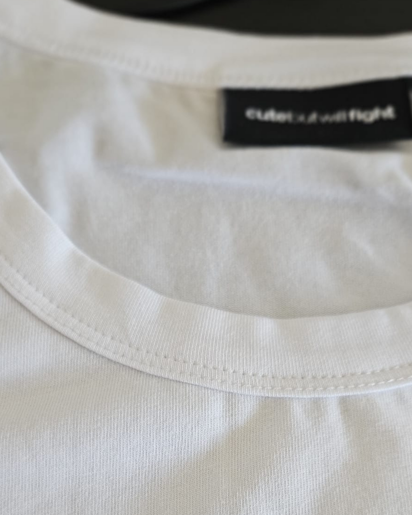 Advocating For Action: White Tank Top with Blue Grenade