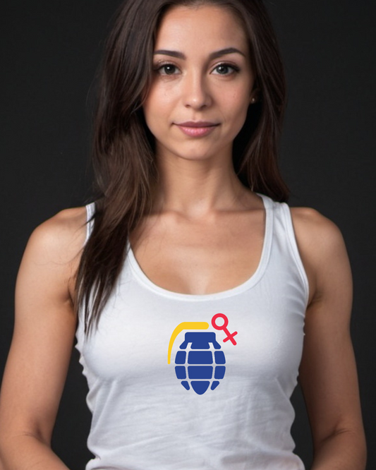 GRENADE BLUE : tank top white